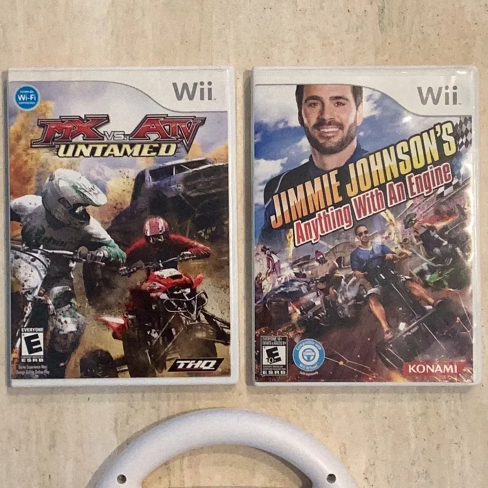 MX Vs ATV Untamed Nintendo Wii Game & Jimmie Johnson Anything With An Engine Wii